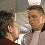 This is a screenshot from Back to the Future, when Marty McFly encounters Biff Tannen.