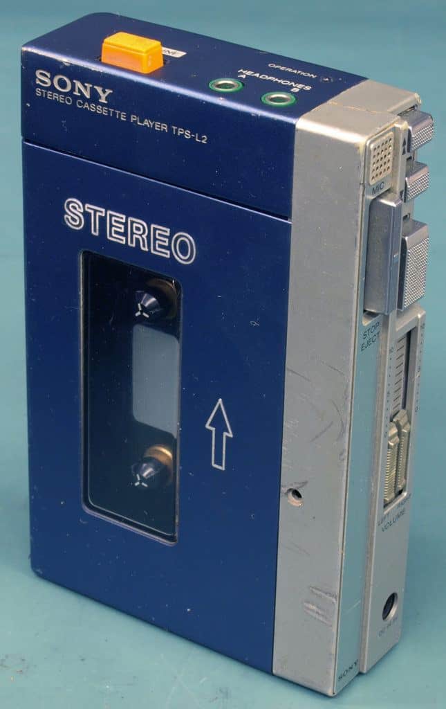 This is a photograph of a Sony Walkman, which played cassette tapes.